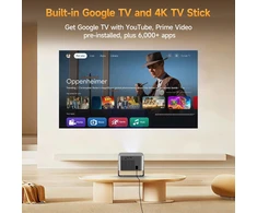 Alwtniet mini projektorius Full HD 1080p su 4K palaikymu, Google TV, HY350MAX-GTV