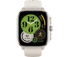 Amazfit Cheetah Square išmanusis laikrodis bėgimui su 1,75 colio AMOLED, dvigubu GPS, baltas