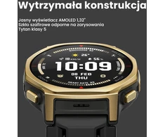 Amazfit išmanusis laikrodis T-Rex 3 Pro 44 mm AMOLED safyrinis ekranas GPS 10 ATM juodas