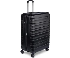 Amazon Basics didelė tvirta lagaminas su ratukais, ABS, išplečiamas, 78 x 52,6 x 32 cm, juodas