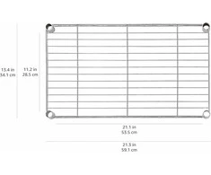 Amazon Basics siaura metalinė lentyna su 5 reguliuojamo aukščio lentynomis, 60,1 x 35,6 x 152,4 cm, be ratukų