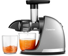 AMZCHEF lėtaeigė sulčiaspaudė 150 W, nerūdijančio plieno, be BPA, pilka, ZM1501