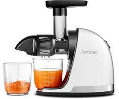 AMZCHEF lėtaeigė sulčiaspaudė, 150 W, nerūdijantis plienas, balta, ZM1501