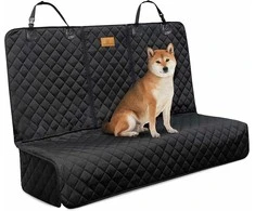AMZPET vandeniui atsparus automobilio galinės sėdynės užvalkalas šunims, ISOFIX, 133 x 56 cm, juodas