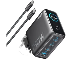 Anker 140W USB-C 4 portų greitas sieninis kroviklis su jutikliniu valdymu ir USB-C/USB-A jungtimis, B2697