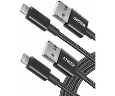 Anker 1,8 m Lightning įkrovimo kabelis iPhone telefonams, 2 vnt., juodas