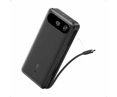 Anker 20 000 mAh 87 W nešiojamas power bank su USB‑C laidu, juodas
