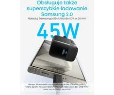 Anker 45 W USB-C sieninis įkroviklis su 1,5 m laidu, juodas