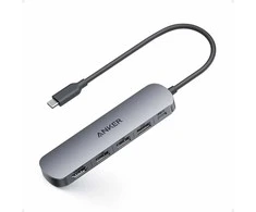 Anker 5-i-1 USB-C hub su 4K 30Hz HDMI, 100W Power Delivery ir USB-A/USB-C prievadais A8357