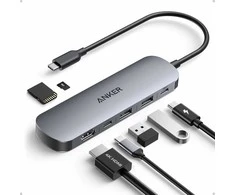 Anker 7‑in‑1 USB‑C hubas su HDMI 4K 60 Hz, 100 W PD ir SD/Micro SD skaitytuvu A83D2