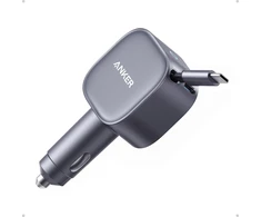Anker automobilinis USB-C įkroviklis 75 W su 75 cm integruotu laidu ir USB-C jungtimis, ultrakompaktiškas, A2738