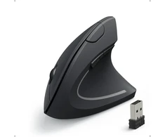 Anker belaidė vertikali ergonomiška optinė pelė, USB, 800/1200/1600 DPI, 5 mygtukai, juoda