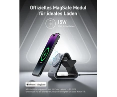Anker MagGo 737 3 viename belaidė įkrovimo stotelė MagSafe 15 W B25993A1