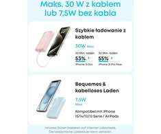 Anker magnetinis belaidis powerbankas 10000 mAh, 30 W, USB-C, A1684