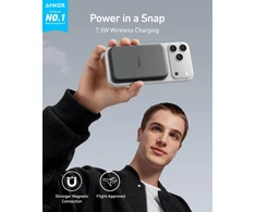 Anker magnetinis išorinis akumuliatorius 5000 mAh, USB-C laidas, tinka iPhone 16/15 serijai, juodas, A1610