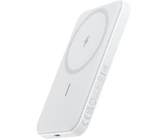 Anker magnetinis išorinis akumuliatorius 5000 mAh, USB-C, belaidis įkrovimas, balta, A1610