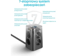 Anker maitinimo ilgintuvas su 8 lizdais ir 4 USB jungtimis, 20 W USB-C, A9185