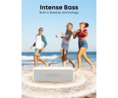 Anker nešiojamas Bluetooth kolonėlė SoundCore 2, 12 W, IPX7, balta, AUX
