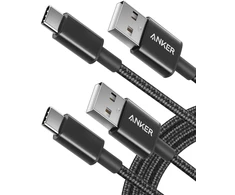 Anker USB-C į USB 2.0 kabeliai, 2 vnt., pinti nailoniniai, 1,8 m, AK-B8173011