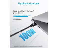 Anker USB-C į USB-C kabelis 100 W, 1,8 m, greitam įkrovimui, A8757011