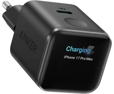 Anker USB-C įkroviklis 45 W su išmaniuoju ekranu, suderinamas su iPhone 17/16/15, A121D