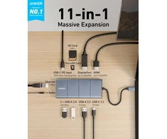 Anker USB-C šakotuvas 11 viename su HDMI, DisplayPort, Ethernet, 100 W PD, A8388