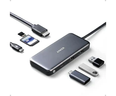 Anker USB-C šakotuvas PowerExpand+ 7 viename su 4K HDMI, 100 W PD ir SD kortelių skaitytuvu A8346
