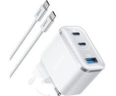 Anker USB-C tinklo įkroviklis Nano 70 W, 3 prievadų, baltas, B121A