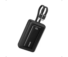 Anker Zolo išorinė baterija 20000 mAh 45 W su 2 integruotais USB-C laidais A110M