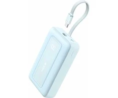 Anker Zolo nešiojamas powerbank 20000 mAh, 30 W, su integruotu USB-C kabeliu, mėlynas