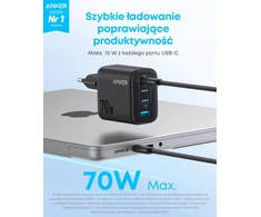 Anker Zolo sieninis įkroviklis USB-C 70 W, 4 prievadų A121C