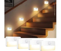 Ankilo LED naktinė lempa su judesio jutikliu, 0,4 W, baterijomis, UF90