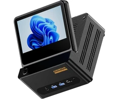 AOOSTAR G-FLIP R7 PRO mini kompiuteris su Ryzen 7 8845HS, Radeon 780M ir 5 col. ekranu