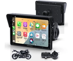 aphqua belaidis CarPlay ir Android Auto motociklams, 5 colių lietimui jautrus vandeniui ekranas A522