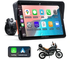 Aphqua belaidis motociklo ekranas CarPlay, 7 colių vandeniui atsparus jutiklinis, Bluetooth, GPS, modelis 722