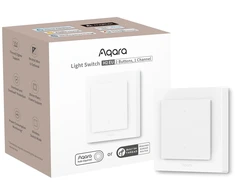 Aqara išmanusis šviesos jungiklis Thread/Zigbee, 2 mygtukų, neutralus, 1 kanalas, WS-K07E