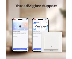 Aqara išmanusis šviesos jungiklis Thread/Zigbee, 2 mygtukų, neutralus, 1 kanalas, WS-K07E