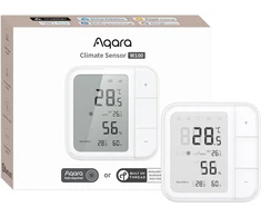 Aqara išmanusis temperatūros ir drėgmės jutiklis W100, Thread/Zigbee, LCD ekranas, 3 programuojami mygtukai, TH-S04E