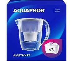 Aquaphor vandens filtravimo ąsotis 2,8 l, plastikinis, pilkas, jonų mainų sistema, 500598_IRL