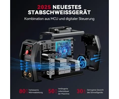 ARCCAPTAIN MMA suvirinimo aparatas 200 A, DC IGBT inverteris, iControl ARC 205 PRO