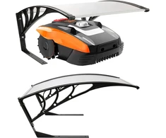 Arebos vejapjovių robotų garažas su metaliniu stogu, UV apsauga, 102 × 79 × 46 cm, AR-HE-MG