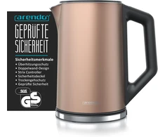 Arendo elektrinis virdulys ELEGANT 1,5 l, 2200 W, reguliuojama temperatūra, 722304584722
