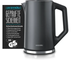 Arendo elektrinis virdulys su temperatūros reguliavimu 40–100 °C, 1,5 l, 2200 W ELEGANT