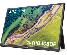 ARZOPA nešiojamasis monitorius 14 colių FHD IPS 1920 × 1080 60 Hz A1S