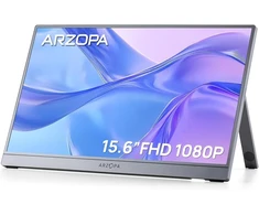 ARZOPA nešiojamasis monitorius 15,6 col. Full HD IPS HDR10, A1, pilkas