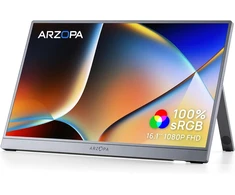 ARZOPA nešiojamasis monitorius 16,1 col. FHD IPS 60 Hz su USB-C ir Mini HDMI Z1C