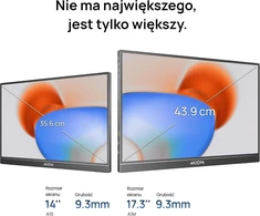 ARZOPA nešiojamasis monitorius 17,3 colių FHD IPS HDR 60 Hz su USB-C ir HDMI A1M