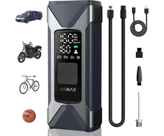 ASMAX nešiojamas akumuliatorinis oro kompresorius 160 PSI, 7500 mAh, T10