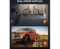 AstroAI 2-in-1 automobilinis oro kompresorius 12V/230V, 10.3 bar, geltonas