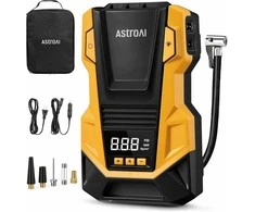 AstroAI 2-in-1 automobilinis oro kompresorius 12V/230V, 10.3 bar, geltonas